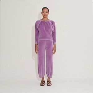 Suzie Kondi Velour Tracksuit in Lavanda Dusty Lavender Purple
